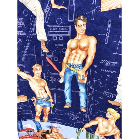 Pride YMCA Bed Runner Cowboy Construction Worker Fireman 80" x 26.5" - Picture 8 of 12